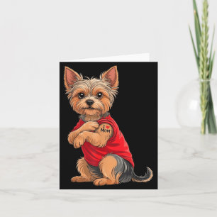 Cartão Yorkie com amor de Yorkshire Terrier tatuado