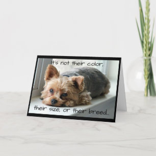 Cartão Yorkie on Window Sill Pet Sympathy