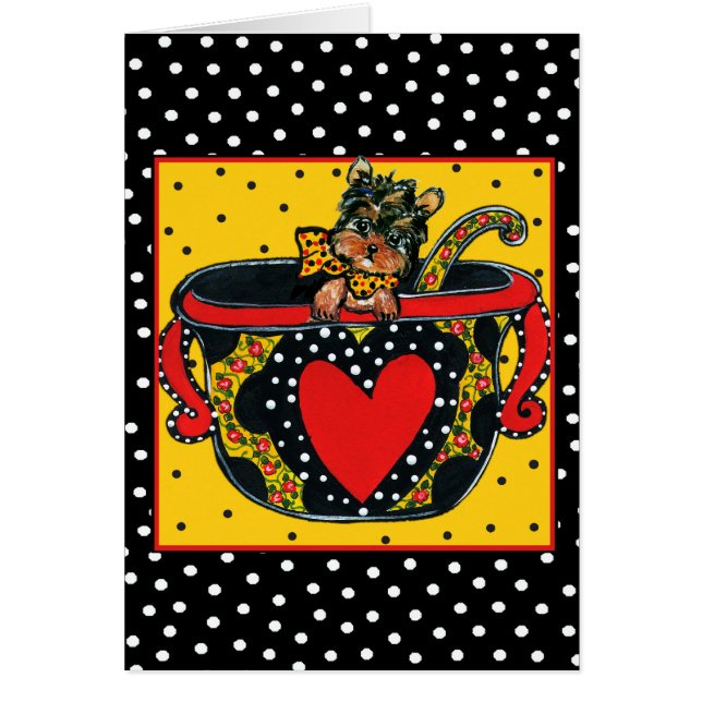 Cartão Yorkie Poo (Frente)