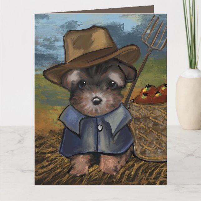 Cartão Yorkie Poo (Frente)