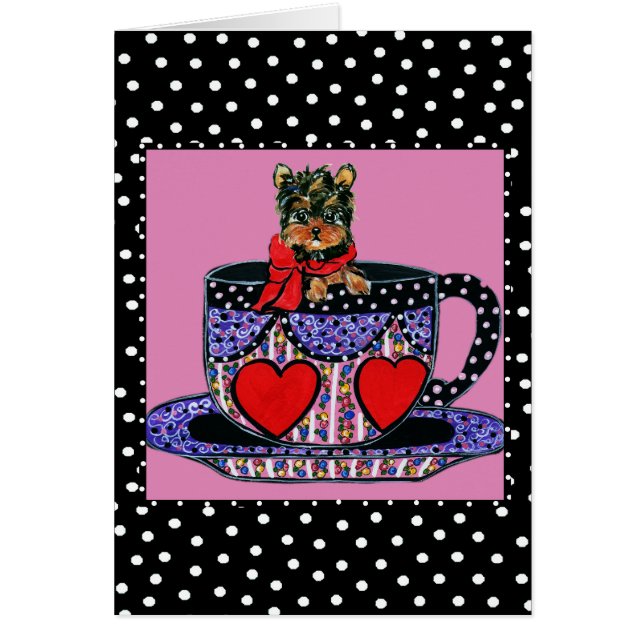 Cartão Yorkie Poo (Frente)