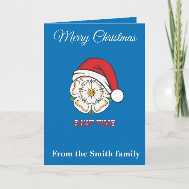 Cartão Yorkshire Christmas Baat Time (Frente)