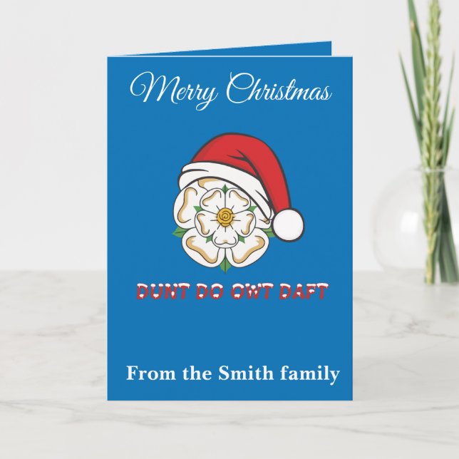 Cartão Yorkshire Christmas Dunt Do Owt Daft (Frente)
