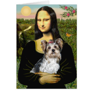 Cartão Yorkshire Terrier (Biewer) - Mona Lisa