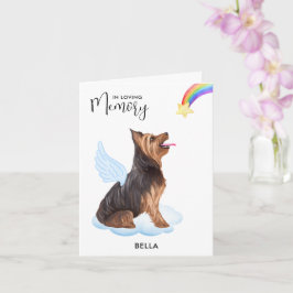 Cartão Yorkshire Terrier Dog Angel Pet Loss Simpatia