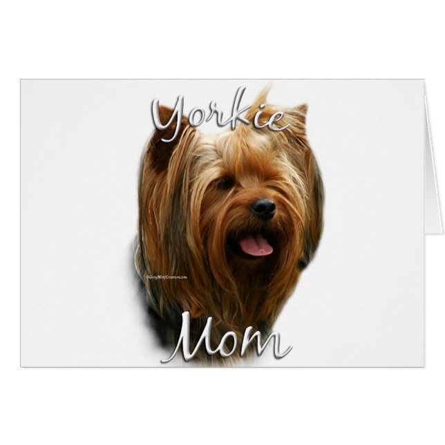 Cartão Yorkshire Terrier Mãe 2 (Frente Horizontal)
