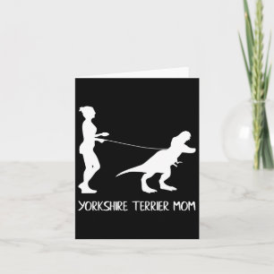 Cartão Yorkshire Terrier Mãe Cão Dinossauro Dia de as mãe