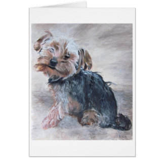 Cartão Yorkshire Terrier, Painting, Card