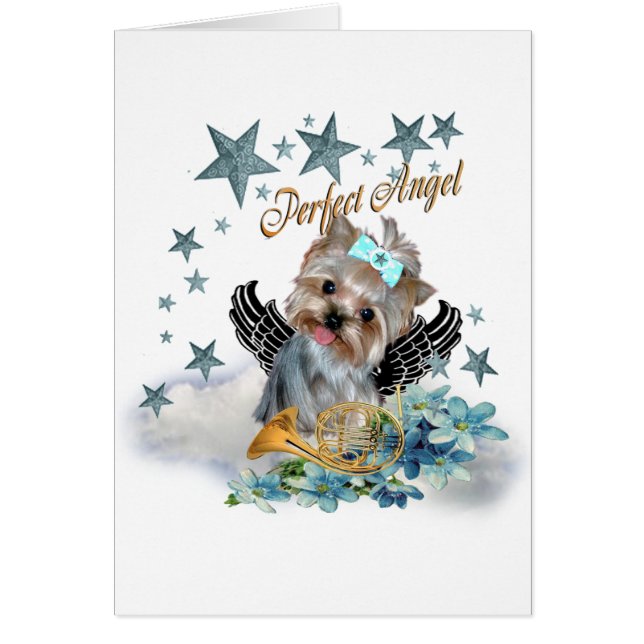 Cartão Yorkshire Terrier Perfect Angel copy (Frente)