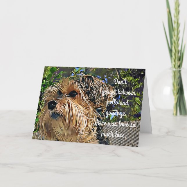 Cartão Yorkshire Terrier Pet Memory Arte Digital (Frente)