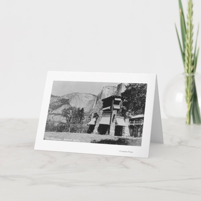 Cartão Yosemite, CA - o alojamento e o vale de Ahwahnee (Frente)