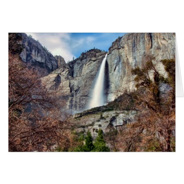 Cartão Yosemite Falls (Frente Horizontal)