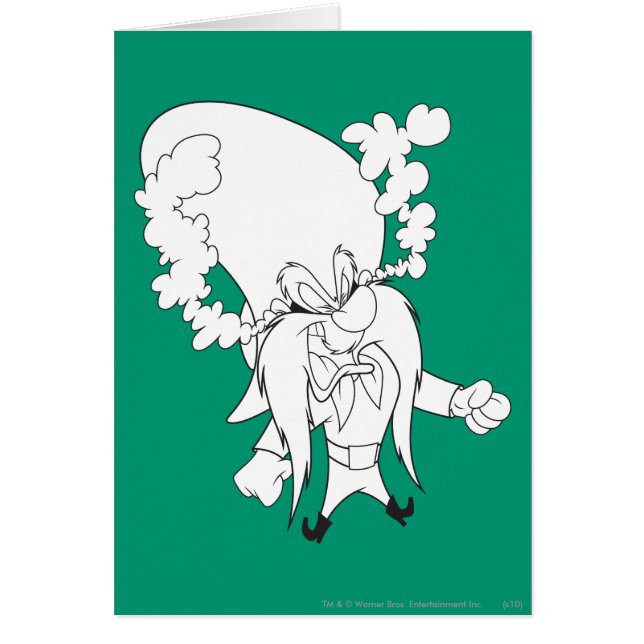 Cartão Yosemite Sam Steaming Mad (Frente)