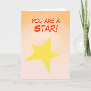 Cartão You are a Star, Congratulations Card customize