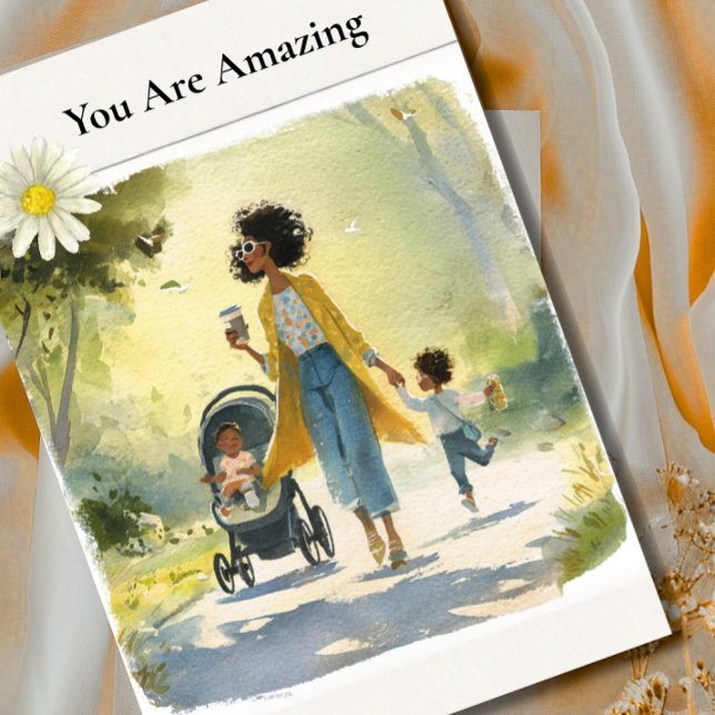 Cartão You Are Amazing - African American Mother's Day  (Criador carregado)
