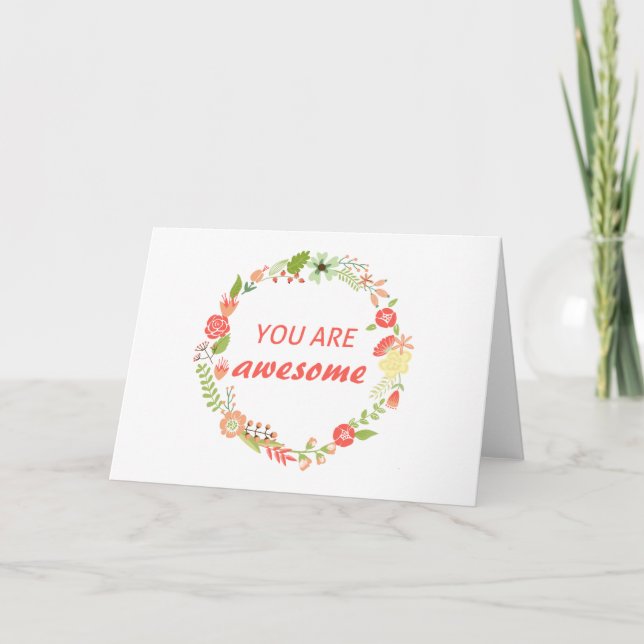 Cartão You Are Awesome Greeting Card (Frente)
