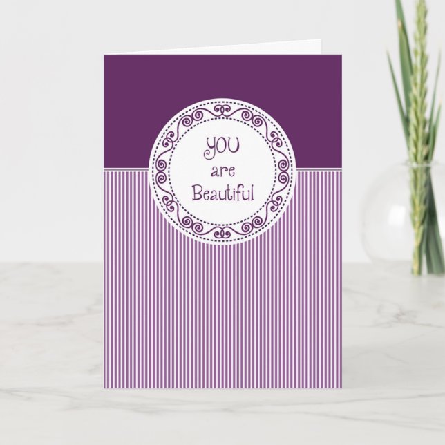 Cartão You Are Beautiful Card / Encouragement (Frente)