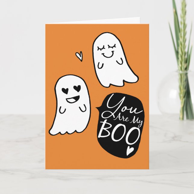 Cartão You Are My BOO! | Cute Halloween Pun (Frente)