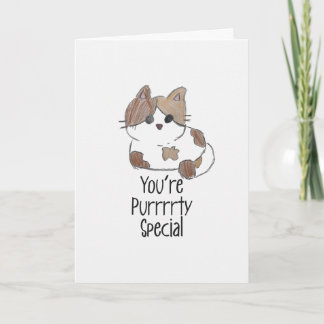 Cartão You are Purrrrty Special Cute Kitty Greeting Card