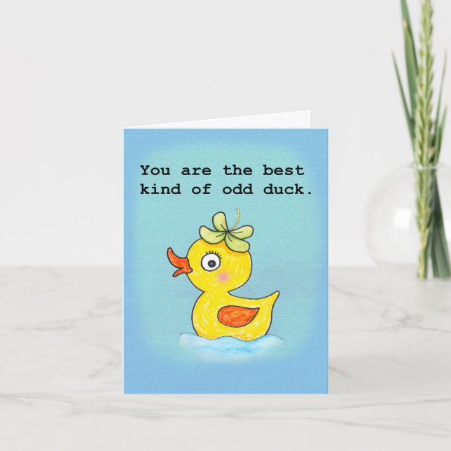Cartão You are the best kind of odd duck Valentines day (Frente)