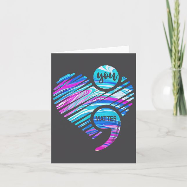 Cartão You Don't Let Your Story End Suicide Prevention He (Frente)