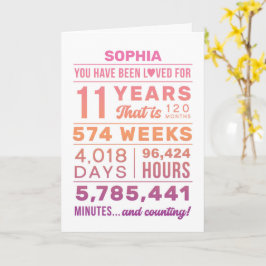 Cartão You Have Been Loved 11 Years Birthday Card