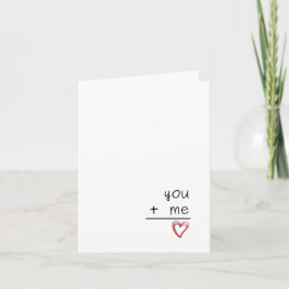 Cartão You + Me Greeting Card