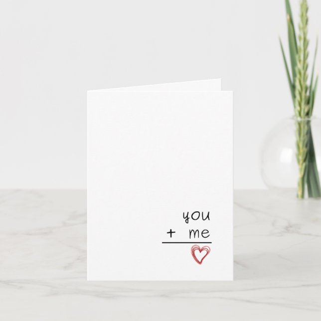 Cartão You + Me Greeting Card (Frente)