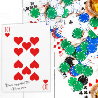 Cartão You’re My Perfect Ten 10 of Hearts valentine