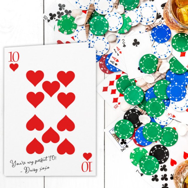 Cartão You’re My Perfect Ten 10 of Hearts valentine (Criador carregado)