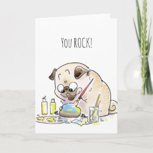 Cartão You ROCK! pug card