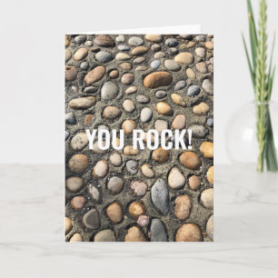 Cartão You Rock! Sandy Pebble Cobblestone Pathway