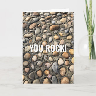 Cartão You Rock! Sandy Pebble Cobblestone Pathway
