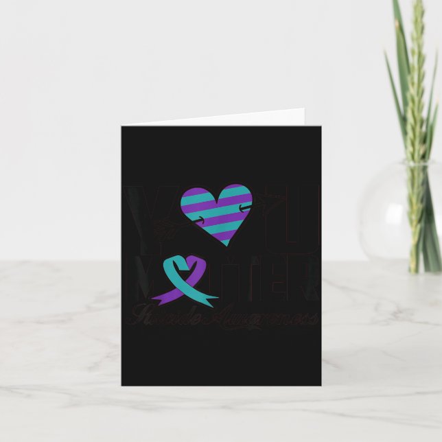 Cartão You Suicide Awareness Mental Health Message  (Frente)