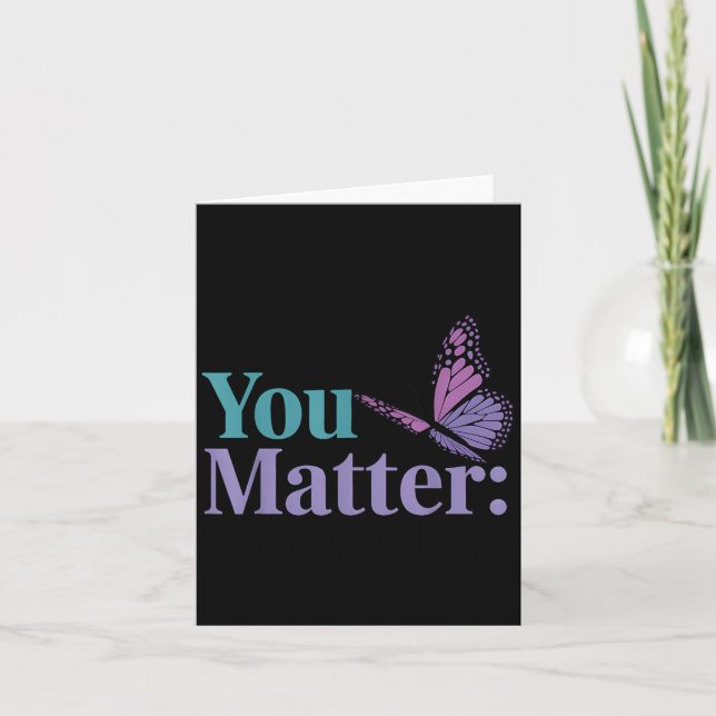 Cartão You Suicide Prevention Awareness Mental Health  (Frente)