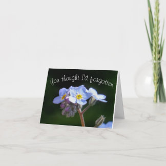 Cartão you thought I'd forgotten