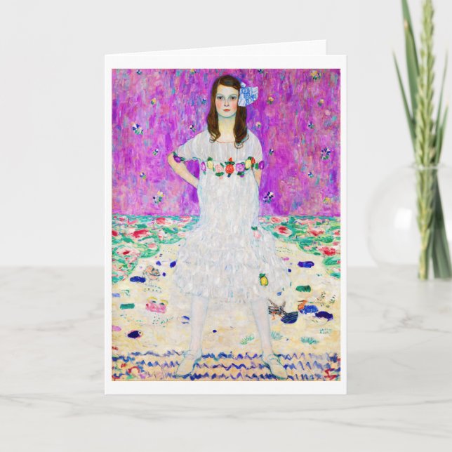 Cartão Young Girl, Gustav Klimt (Frente)