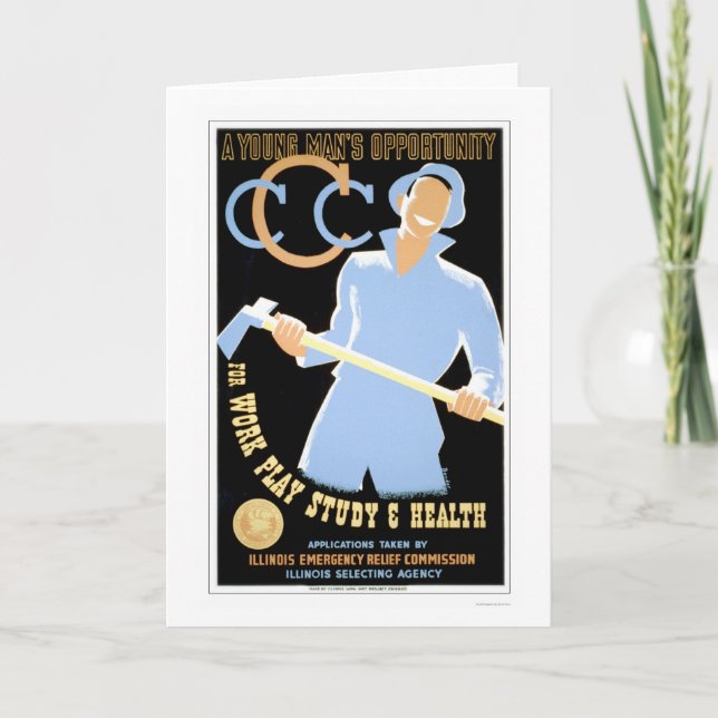 Cartão Young Mans Opportunity 1941 WPA (Frente)