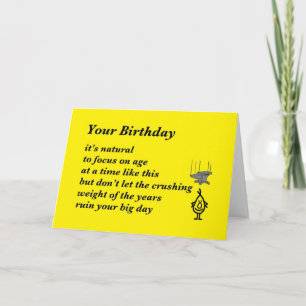 Cartão Your Birthday - a funny birthday poem