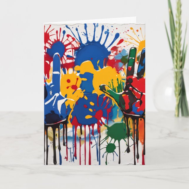 Cartão Your Childs Artwork One Of A Kind Personalized (Frente)