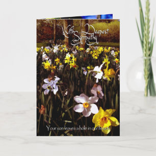 Cartão Your son leaves a hole in our hearts, sympathy