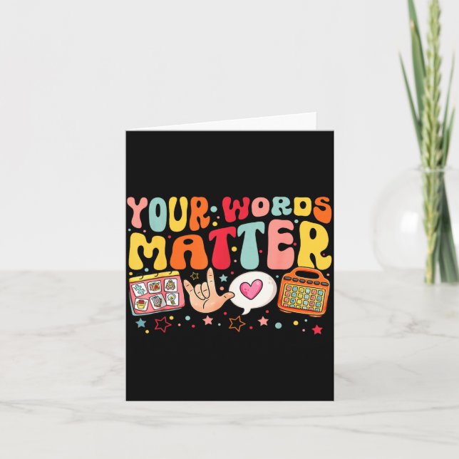 Cartão Your Words Speech Therapy Language Pathologist Slp (Frente)