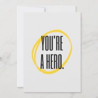 Cartão You're a hero.