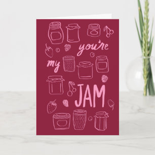 Cartão YOURE MY JAM Cute Jars Illustration Dia de os namo