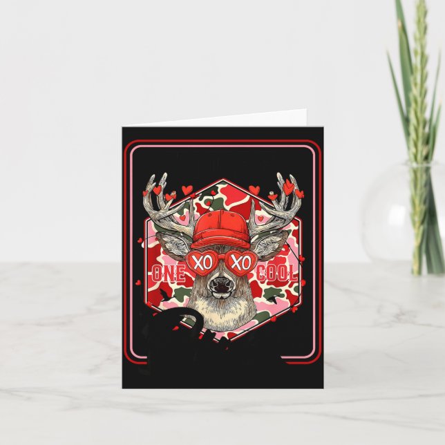 Cartão You're One Cool Buck Camouflage Valentine's Day Hu (Frente)