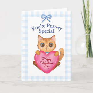 Cartão You're Purr-ty Special Kitty Cat Valentine's Day
