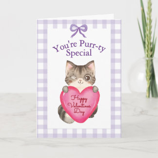 Cartão You're Purr-ty Special Kitty Cat Valentine's Day