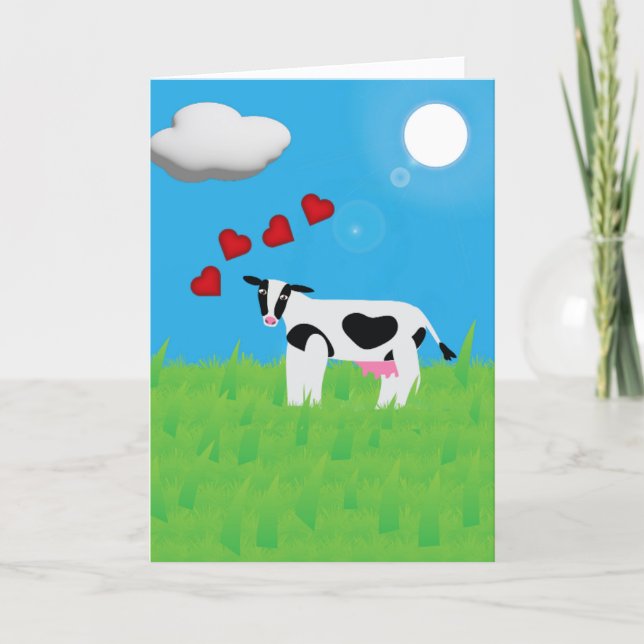 Cartão You're Simply MOO-velous Folded Greeting Card (Frente)