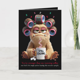 Cartão You're stronger than my Morning Coffee, Funny