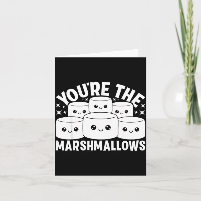 Cartão You're The Marshmallows To My Hot Cocoa Valentine' (Frente)